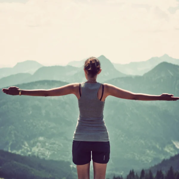 Healthy woman outside in Colorado